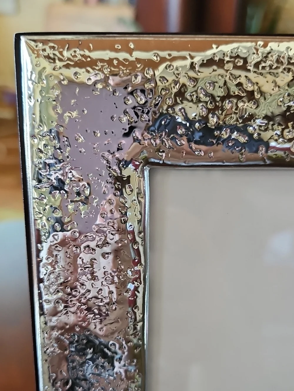 Beltrami Italy Real Silver Plated Textured Picture Frame 8 x 10